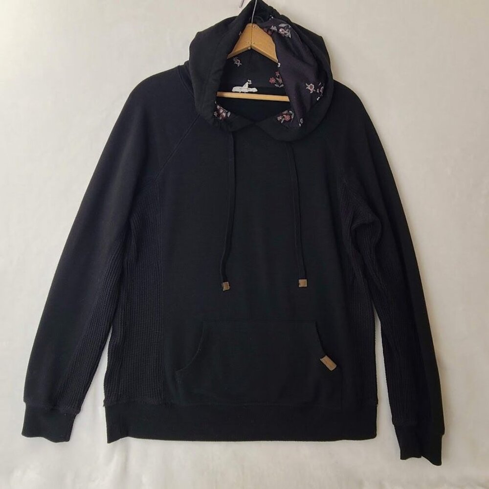 Maurices Floral Homeward Fleece Pullover Hoodie Sweatshirt Womens Size M - Picture 9 of 9